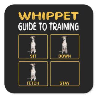 whippet guide to training dog obedience square sticker
