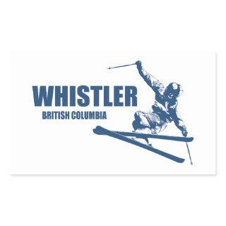 Whistler British Columbia Skier Rectangular Sticker