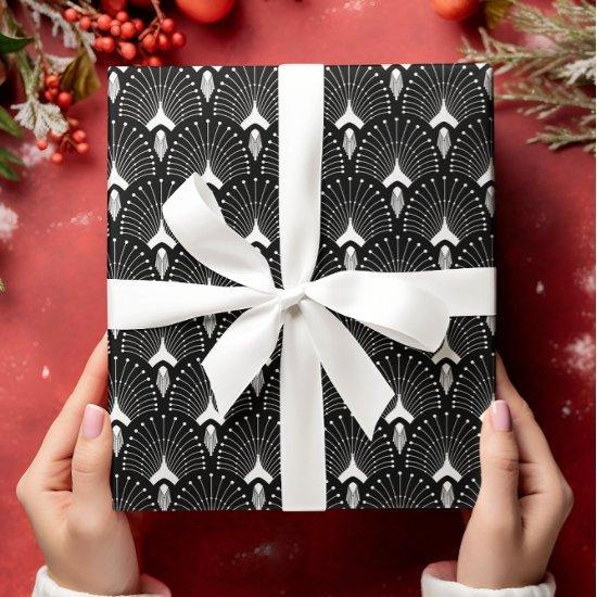 White and black art-deco pattern