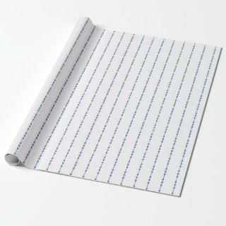 White and Blue Dot Pinstripe