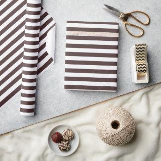 White and brown large stripes chocolate love