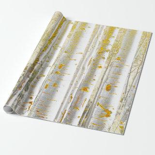 White and Gold Birch Trees