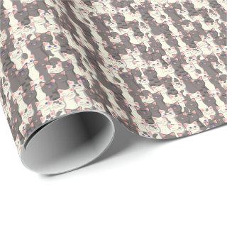 White and gray cats pattern