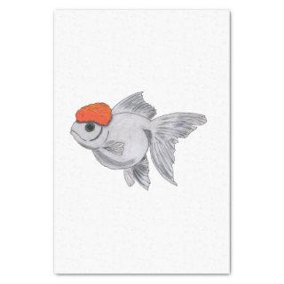 White and Orange Oranda Goldfish Aquarium Pet Fish Tissue Paper