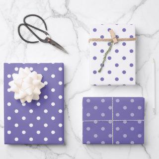 White and Periwinkle Polka Dot Mix  Sheets