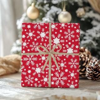 White and Red Snowflake