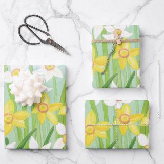 White and Yellow Spring Daffodils   Sheets