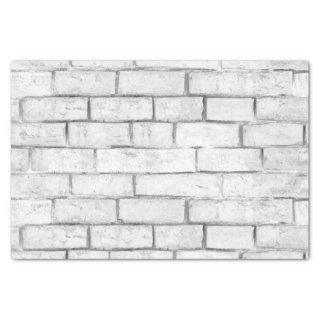 White Brick Wall Pattern Tissue Paper