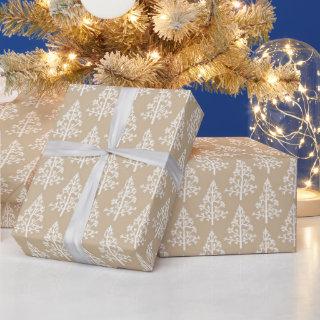 White Christmas Tree Pattern