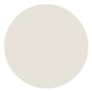 White Coffee Solid Color Classic Round Sticker