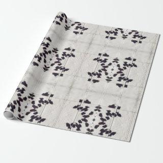 White Cowhide Patchwork Print