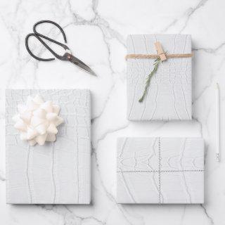 White Crocodile Skin Print  Sheets