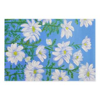 White Daisies on a Sky Blue background  Sheets