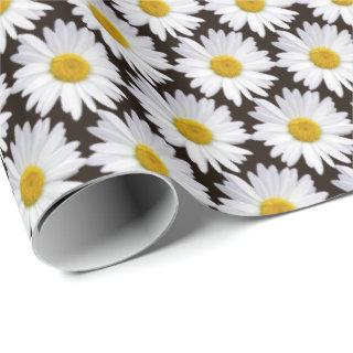 white daisy floral background