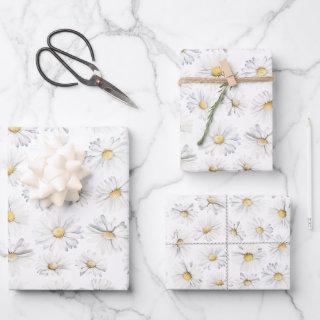 White Daisy Flowers Boho Elegant Wildflowers Gifts  Sheets