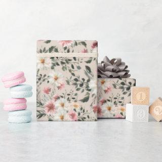 White Daisy with Mauve Garden Print