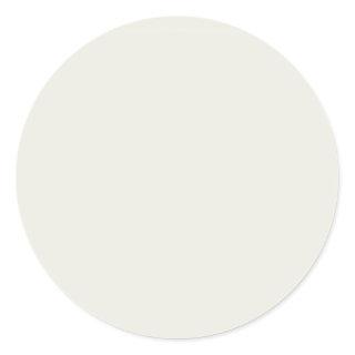 White Dove Solid Color Classic Round Sticker
