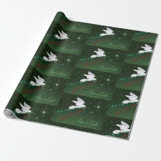 White Dove Spreading Peace On Earth