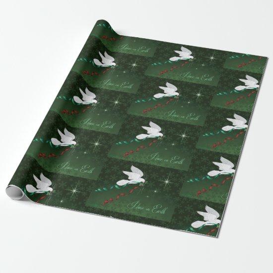 White Dove Spreading Peace On Earth