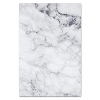 White Faux Marble With Gray Pattern Tissue Paper