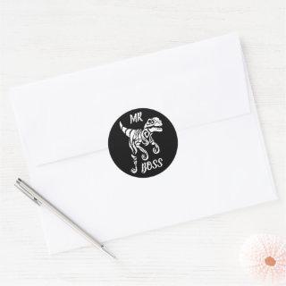 White Ghost Raptor  Classic Round Sticker