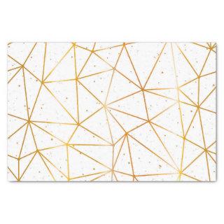 White gold geometrical pattern tissue paper
