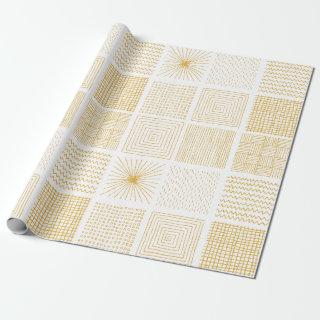 White & Gold Texture Geometric Pattern