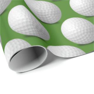 white golf balls on green
