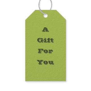 White Grape Green Spring Season Solid Color Gift Tags