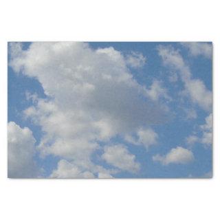 White/Gray Clouds and Blue Sky Tissue Paper