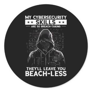White Hacker For Cyber Warrior And Ethical Hacker Classic Round Sticker