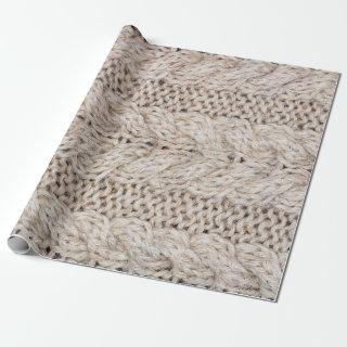 White knitting wool texture background.