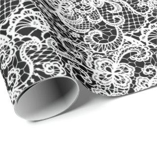 White Lace on Black