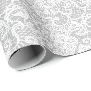 White Lace on Silver