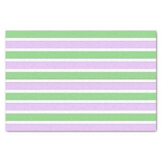 White, Lilac and Green Stripes Tissue Paper