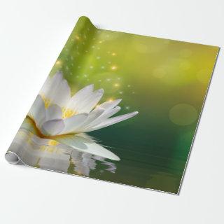 White Lotus Flower Landscape, Zen