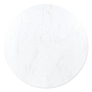 White Marble Blank Template Modern Elegant Classic Round Sticker
