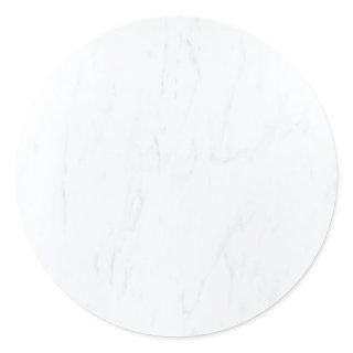 White Marble Blank Template Modern Elegant Classic Round Sticker