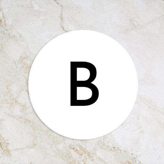 White Modern Bold Wedding Monogram Envelope Seal