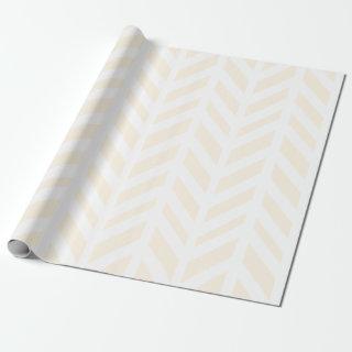 White Modern Herringbone & Tan