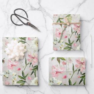 White Orchids Pink Peonies & Flower Petals Garden  Sheets