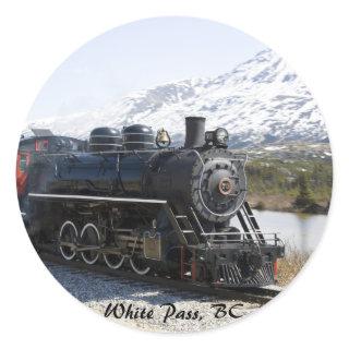 White Pass Train in Snow Stickers