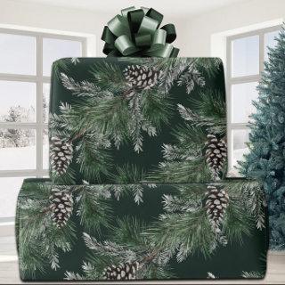 White Pine Cones Silver Spruce Tree Garland Green