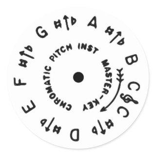 White Pitchpipe Classic Round Sticker
