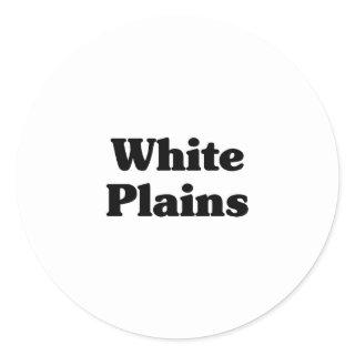White Plains  Classic t shirts Classic Round Sticker