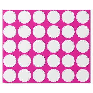 White Polka Dots Large Geometric Pattern Pink