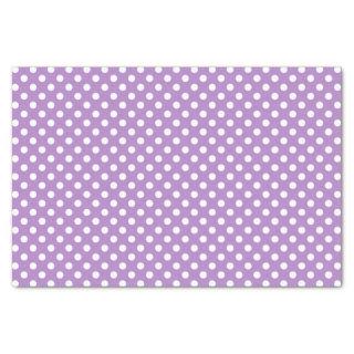White Polka Dots on Thistle Purple Tissue Paper