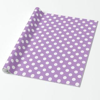 White Polka Dots on Thistle Purple