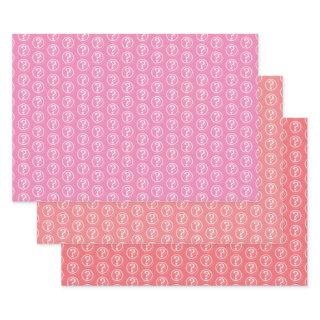 White Question Marks Pattern On Pink  Sheets