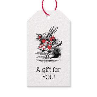 White Rabbit Court Trumpeter Alice in Wonderland Gift Tags